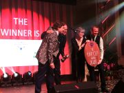 Alan Roper celebrates best large garden centre award with the Newbridge team